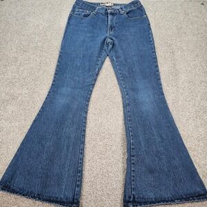 Vintage Rave 4 Real Jeans Womens Size 9 Blue Denim Bell Bottom Flare Made in USA